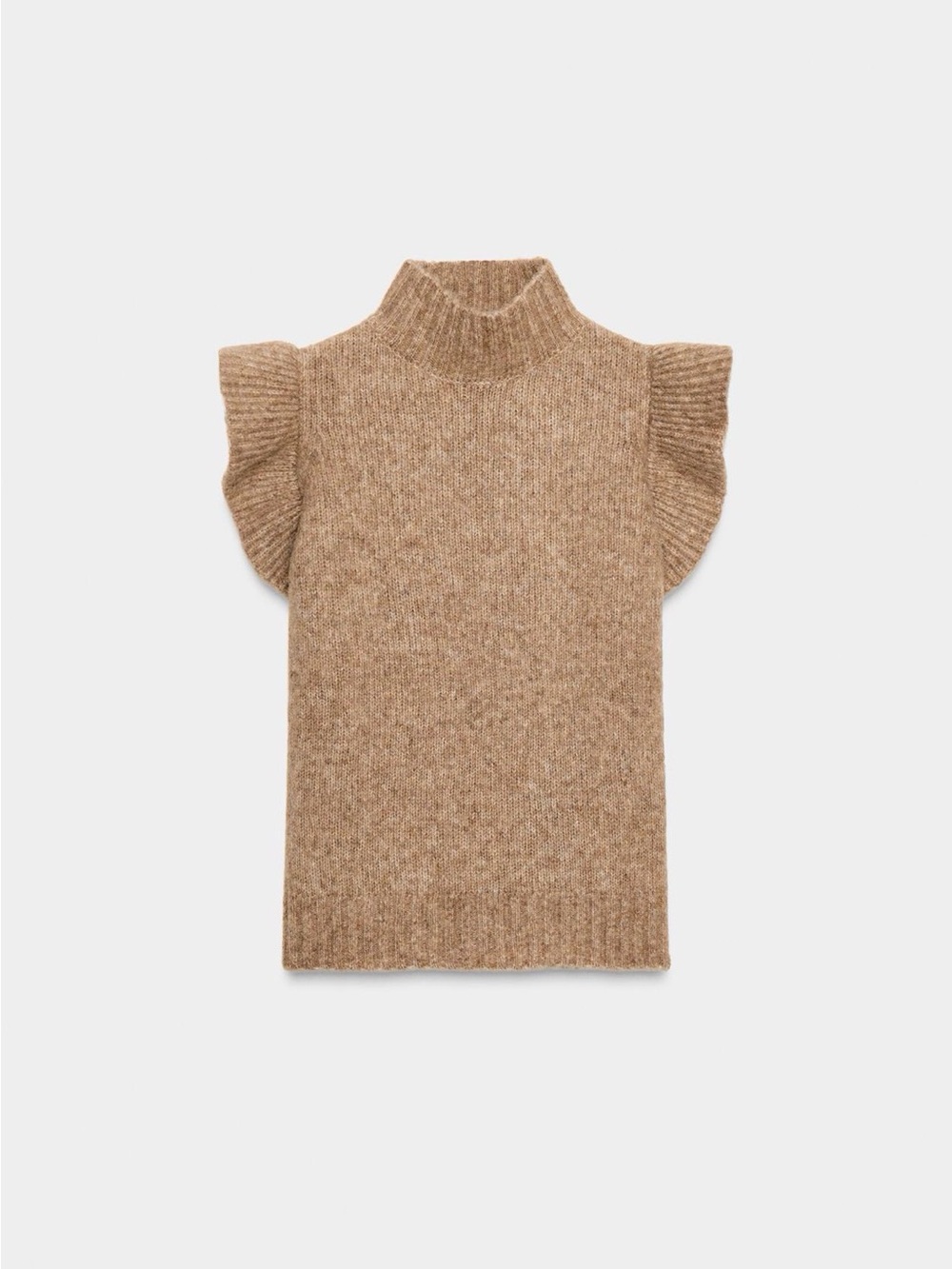 ZARA Wool Vest with Ruffles - Picture 5 of 9